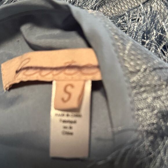 Anthropologie Hutch Blue Chevron Mini Dress/ size S - Picture 9 of 9